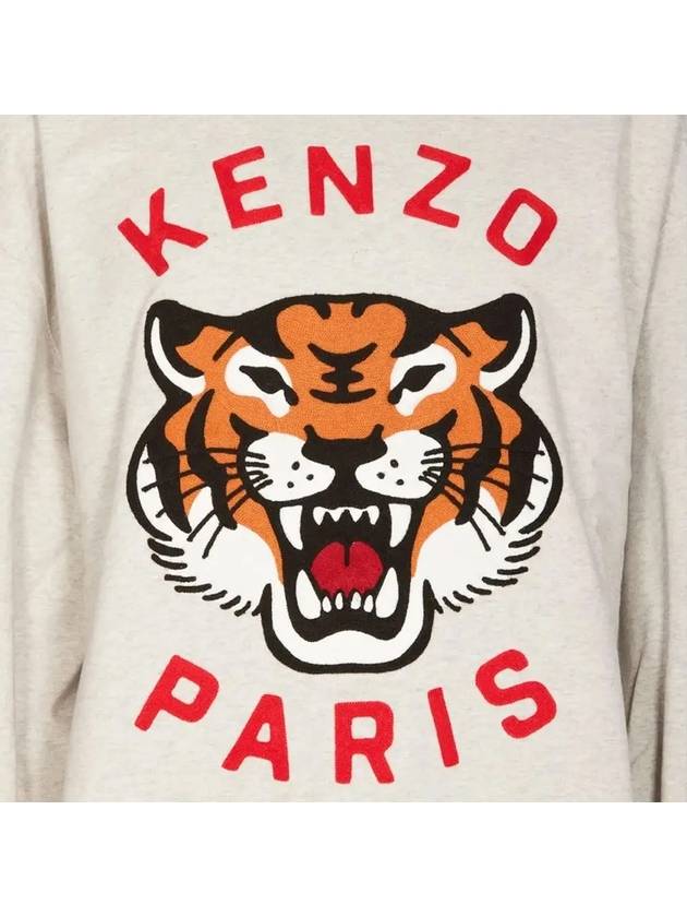 24SS Tiger Embroidery Logo Overfit Sweatshirt 8SW010 4MF 93 - KENZO - BALAAN 4