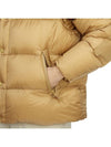 Logo Patch Hooded Down Padding Beige - BURBERRY - BALAAN 11