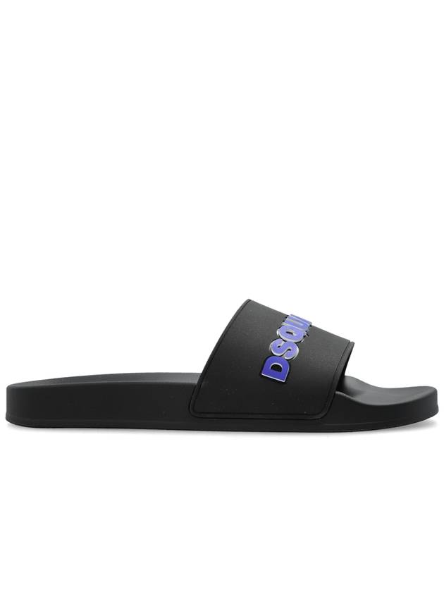 Dsquared2 Rubber Slides With Logo, Men's, Black - DSQUARED2 - BALAAN 1