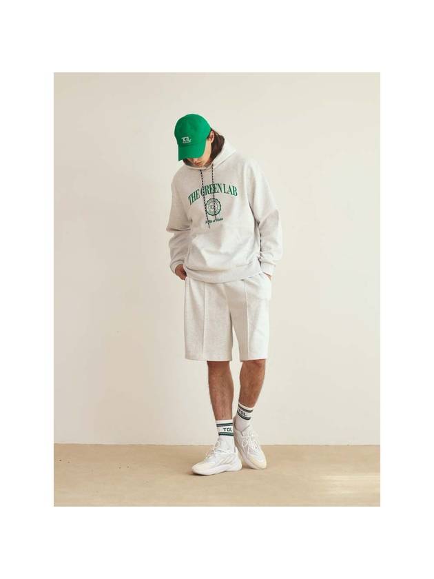 Essential Sweat Shorts White Melange Grey - THE GREEN LAB - BALAAN 1