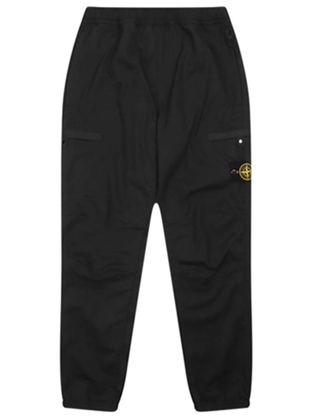 Men's Wappen Patch Cargo Jogger Pants Black - STONE ISLAND - BALAAN 2