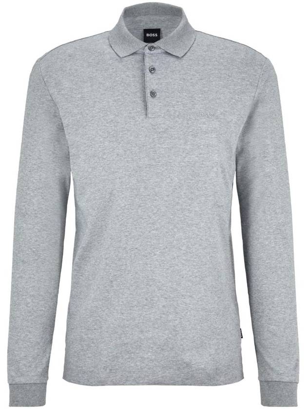 Embroidered Logo Polo Shirt Grey - HUGO BOSS - BALAAN 1