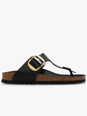 Birkenstock ‘Gizeh Big Buckle’ Slides, Women's, Black - BIRKENSTOCK - BALAAN 1