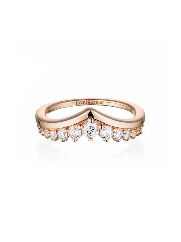 Women's Timeless Wish Floating Pave Ring Rose Gold - PANDORA - BALAAN 2