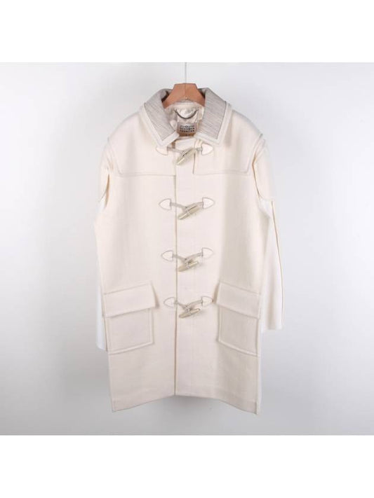 Women's Montgomery Style Cape Duffel Coat White - MAISON MARGIELA - BALAAN.