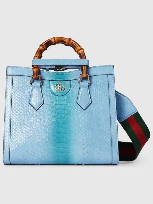 Diana Small Python Tote Bag Gradient Blue - GUCCI - BALAAN 2