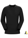 Rho Merino Crew Neck Wool Long Sleeve T-Shirt Black - ARC'TERYX - BALAAN 2