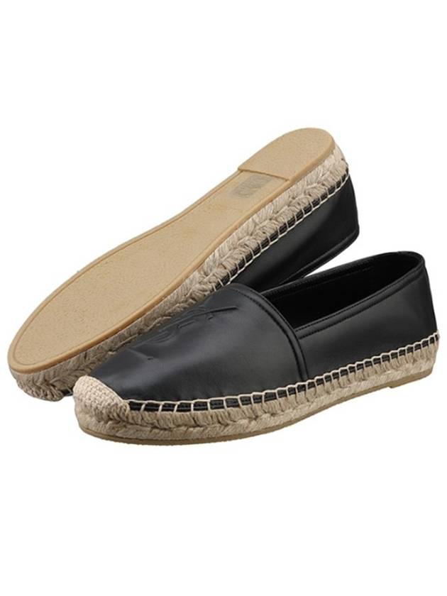 Leather Espadrilles Black - SAINT LAURENT - BALAAN 6