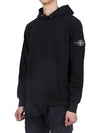 Compass Badge Cotton Hoodie Black - STONE ISLAND - BALAAN 4