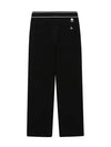 Women s High Elasticity Knit Obi Bootcut Pants 5074LCWP BLACK - BLACK&WHITE - BALAAN 2