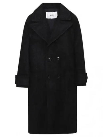 boucl virgin wool coat men - AMI - BALAAN 1