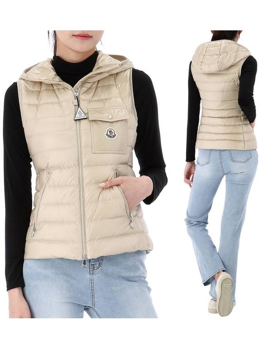 Women's Glygos Padded Vest Beige - MONCLER - BALAAN 2