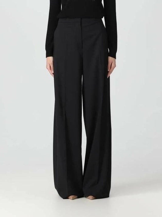 Mendoza Virgin Wool Straight Pants Black - MAX MARA - BALAAN 1