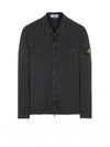 Wappen Patch Overshirt Zip Up Jacket Black - STONE ISLAND - BALAAN 2