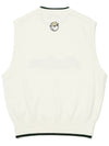 M Script Wool Vest IVORY WOMAN - MALBON GOLF - BALAAN 2