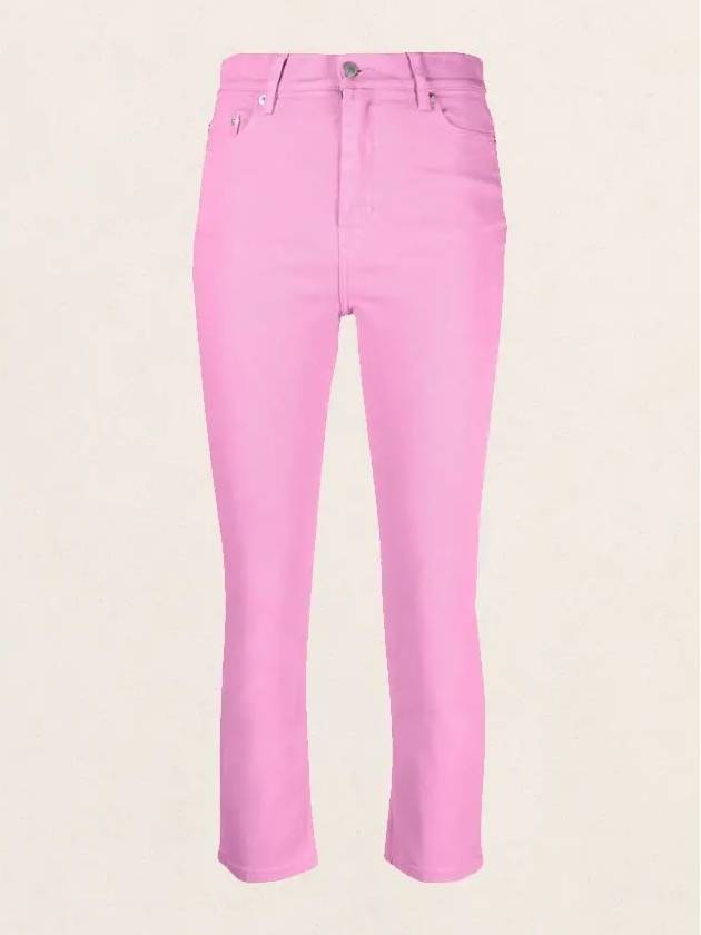 Women's Denim High Waist Cropped Jeans Pink - AMI - BALAAN 2