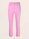 Women's Denim High Waist Cropped Jeans Pink - AMI - BALAAN 2