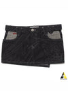 Decorated Stitch Denim H-Line Skirt Black - VIVIENNE WESTWOOD - BALAAN 2