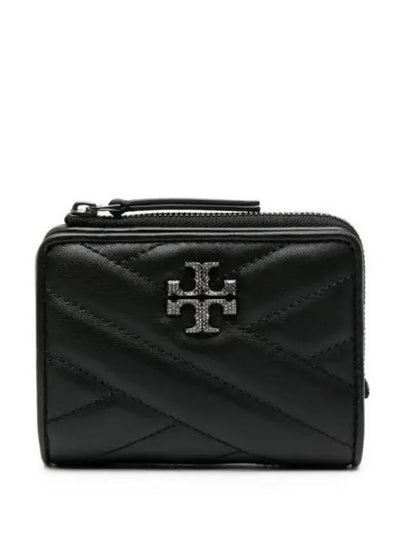 Kira Chevron Pave Logo Half Wallet Black - TORY BURCH - BALAAN 2