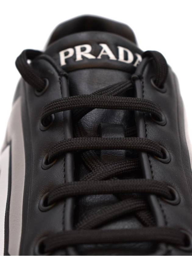 REV Logo Low Top Sneakers Black - PRADA - BALAAN 5