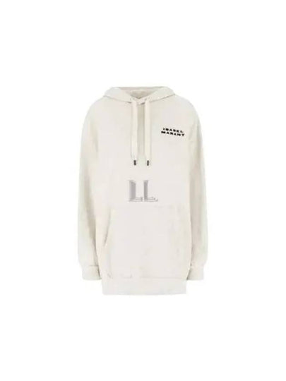 Solena Embroidered Logo Oversized Hoodie Ecru - ISABEL MARANT - BALAAN 2