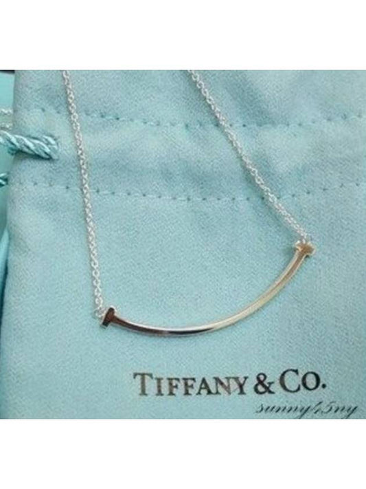 T Smile Necklace Small 18K Gold Proposal Necklace White Gold Color 35189459 - TIFFANY & CO. - BALAAN 2