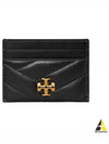 Kira Chevron Gold Logo Card Wallet Black - TORY BURCH - BALAAN 2