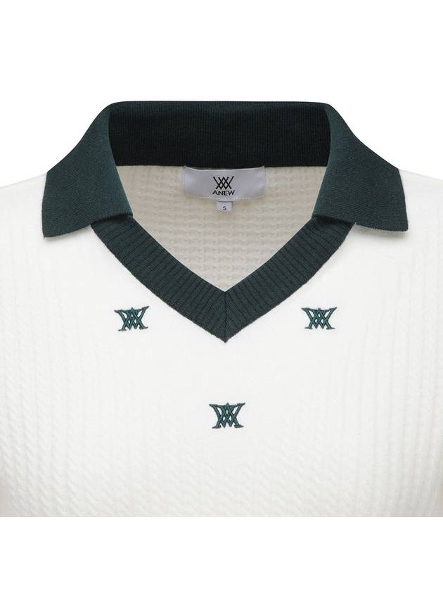 Official W LOGO POINT CABLE SWEATER OW - ANEWGOLF - BALAAN 5