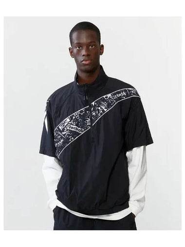 Paneled Vector Short Sleeve Anorak Black - REEBOK - BALAAN 1