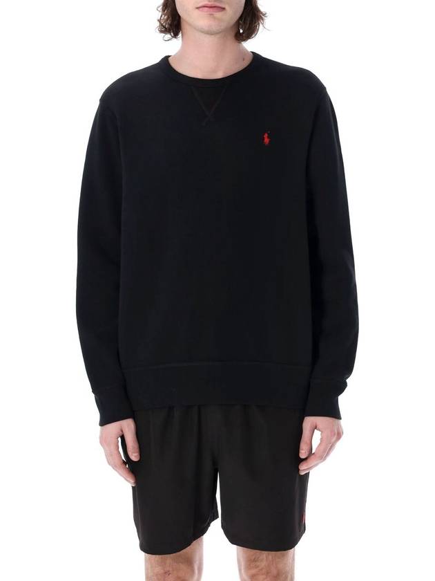 Embroidered Logo Pony Crew Neck Sweatshirt Black - POLO RALPH LAUREN - BALAAN 2