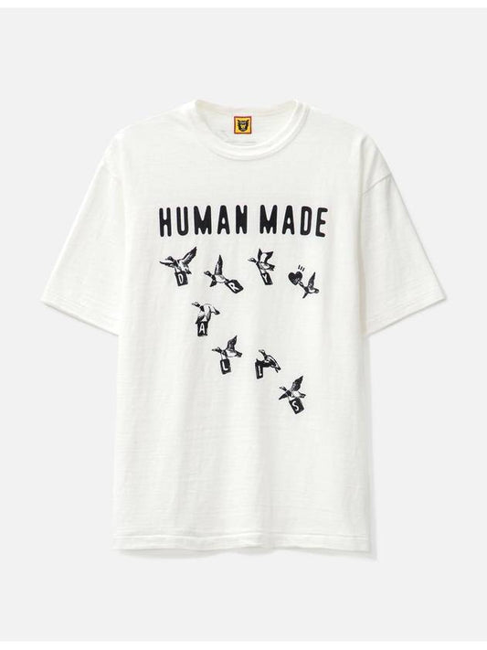 Graphic T Shirt Men s Short Sleeve White - HUMAN MADE - BALAAN 1