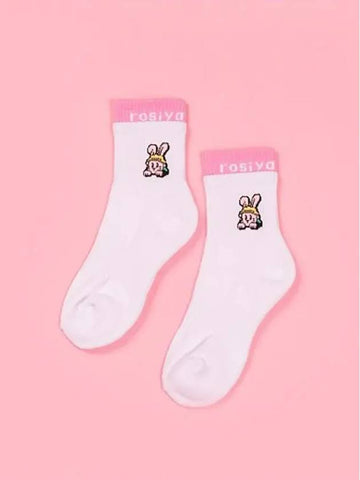 Rabbit Middle Socks Pink - ROSIYA - BALAAN 1