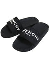 Logo Rubber Slide Slippers Black - GIVENCHY - BALAAN 2