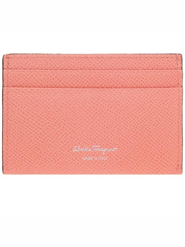 Gancini Card Wallet Coral - SALVATORE FERRAGAMO - BALAAN 4