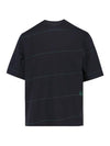 Striped Cotton Short Sleeve T-Shirt Black - BURBERRY - BALAAN 2