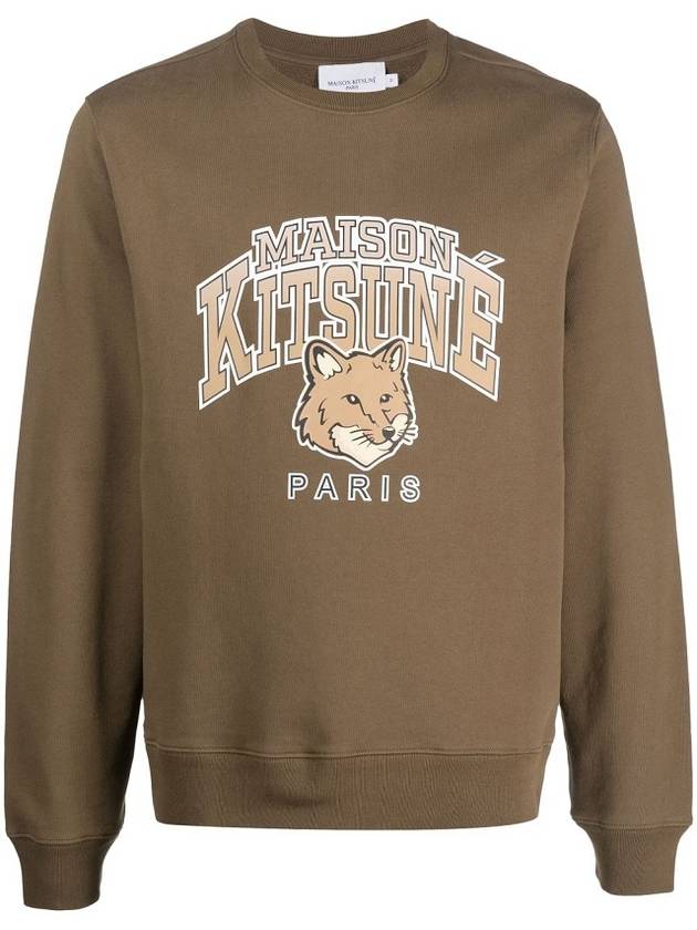 Campus Fox Regular Sweatshirt Khaki - MAISON KITSUNE - BALAAN 2