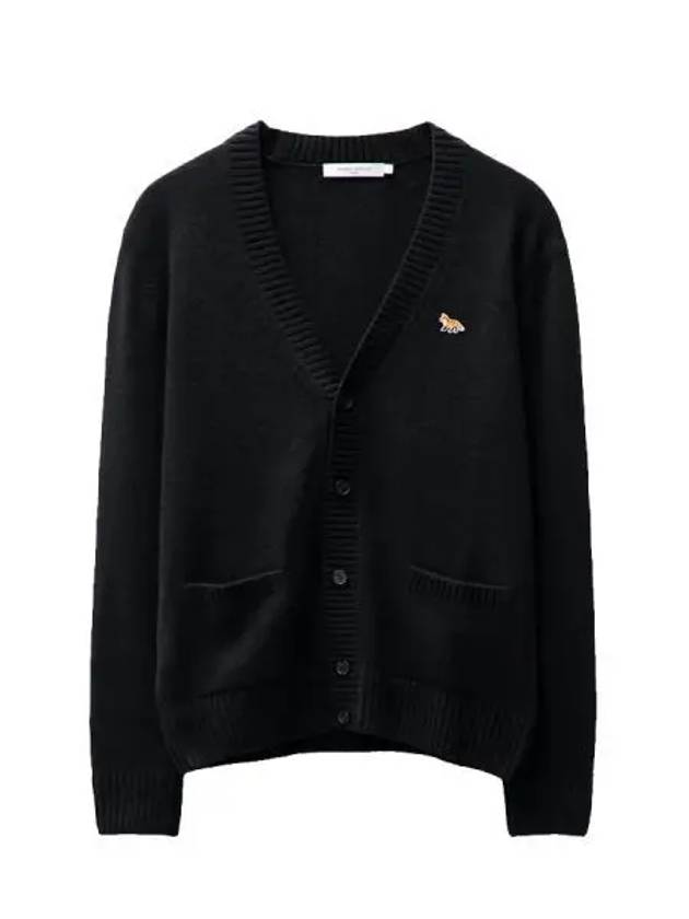 Baby Fox Patch Cosy Cardigan Black - MAISON KITSUNE - BALAAN 2