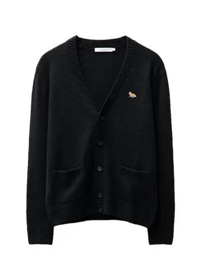 Baby Fox Patch Cosy Cardigan Black - MAISON KITSUNE - BALAAN 2