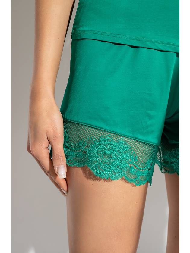 Hanro ‘Lovis’ Satin Shorts, Women's, Green - HANRO - BALAAN 4