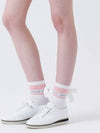 Blossom Logo Ribbon Socks PINK - MONBIRDIE GOLF - BALAAN 8