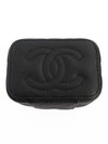 CC Logo Classic Vanity Small Cosmetic Case Mini Bag Black - CHANEL - BALAAN 6