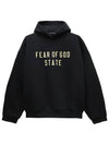 Fleece Hood Black 192BT246250F - FEAR OF GOD ESSENTIALS - BALAAN 1