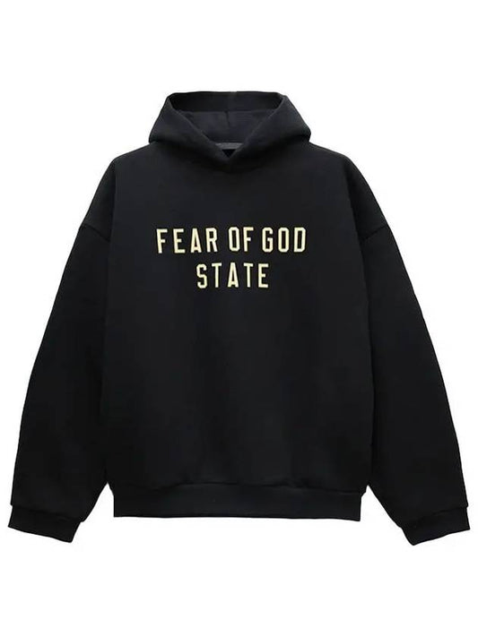 Fleece Hood Black 192BT246250F - FEAR OF GOD ESSENTIALS - BALAAN 1