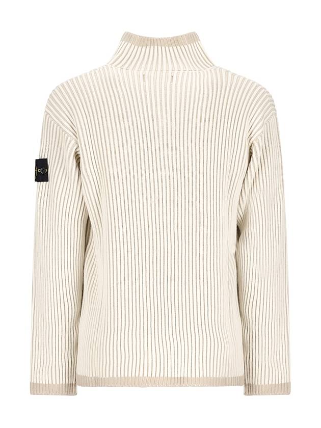 Vanish Ribbed Knit Top Beige - STONE ISLAND - BALAAN 3