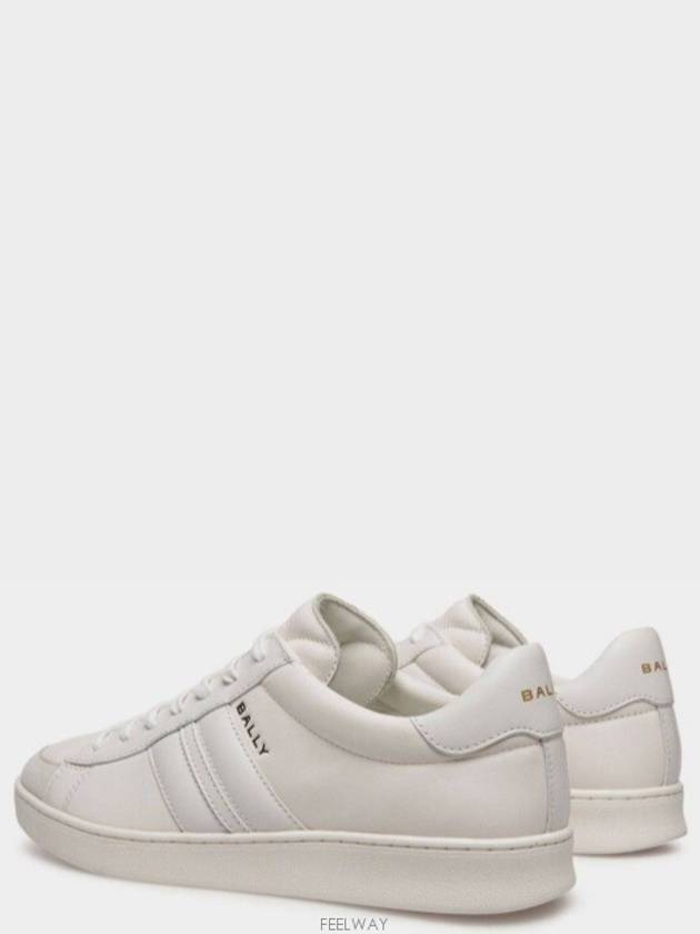 Logo Leather Tennis Low Top Sneakers White MSK0BJ VT031 U001 - BALLY - BALAAN 5