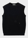 Cotton Crochet Rolling Vest Black - NOIRER - BALAAN 3