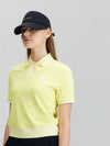 drop sleeve collar short sleeve t-shirt OF9043LAYELLOW - ONOFF - BALAAN 4