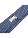 H logo tie marine blue color men s Faconnee twill - HERMES - BALAAN 9