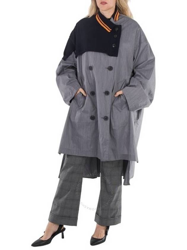 Kolor Ladies Light Gray Taffeta Long Coat, Brand Size 1 (Small) - KOLOR - BALAAN 1