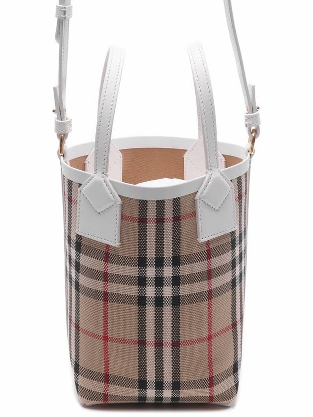 Burberry Mini London Tote Bag Archive Beige White - BURBERRY - BALAAN 2